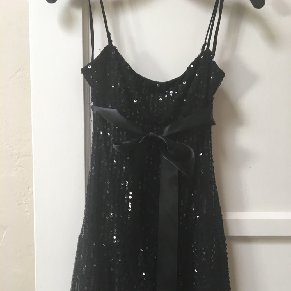 BCBG Black sequin party dress